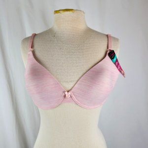 MAIDENFORM Heather Pink One Fab Fit Ordinal Tailored Demi T-Shirt 36D